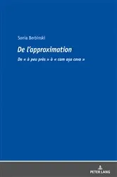 Book cover of De l'approximation by Sonia Berbinski