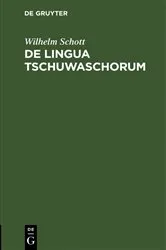 Book cover of De lingua Tschuwaschorum by Unknown
