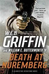 Book cover of Death at Nuremberg by W.E.B. Griffin