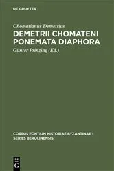 Book cover of Demetrii Chomateni Ponemata diaphora by Chomatianus Demetrius