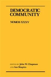 Book cover of Democratic Community by John W. Chapman
