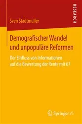 Book cover of Demografischer Wandel und unpopuläre Reformen by Sven Stadtmüller