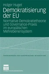 Book cover of Demokratisierung der EU by Holger Huget
