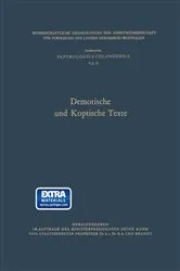 Book cover of Demotische und Koptische Texte by Leo (Hrsg.) Brandt