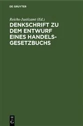 Book cover of Denkschrift zu dem Entwurf eines Handelsgesetzbuchs by Unknown