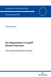 Book cover of Der Abgeordnete im Zugriff privater Interessen by Unknown
