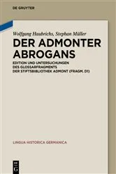 Book cover of Der Admonter Abrogans by Wolfgang Haubrichs