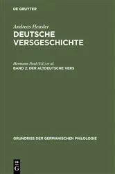Book cover of Der altdeutsche Vers (2nd ed.) by Andreas Heusler