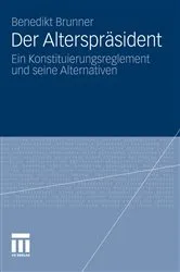 Book cover of Der Alterspräsident by Benedikt Brunner