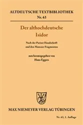 Book cover of Der althochdeutsche Isidor by Hans Eggers