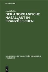 Book cover of Der Anorganische Nasallaut im Französischen by Unknown