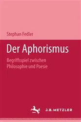Book cover of Der Aphorismus by Stephan Fedler