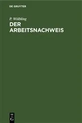 Book cover of Der Arbeitsnachweis by Unknown