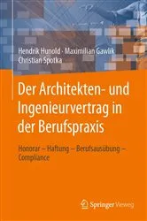 Book cover of Der Architekten- und Ingenieurvertrag in der Berufspraxis by Hendrik Hunold