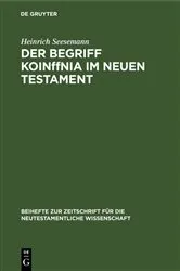 Book cover of Der Begriff KoinΩnia im Neuen Testament by Unknown