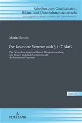 Book cover of Der Besondere Vertreter nach § 147 AktG by Unknown