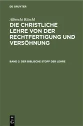 Book cover of Der biblische Stoff der Lehre by Albrecht Ritschl