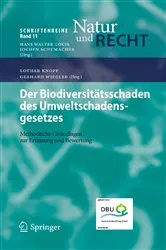 Book cover of Der Biodiversitätsschaden des Umweltschadensgesetzes by Unknown