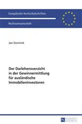 Book cover of Der Darlehensverzicht in der Gewinnermittlung fuer auslaendische Immobilieninvestoren by Unknown