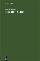 Book cover of Der Dekalog by Hans Meinhold