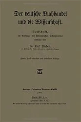 Book cover of Der deutsche Buchhandel und die Wissenschaft (2nd ed.) by Dr. Karl Bücher