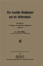 Book cover of Der deutsche Buchhandel und die Wissenschaft by Unknown