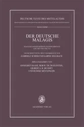 Book cover of Der deutsche Malagis nach den Heidelberger Handschriften Cpg 340 und 315 by Annegret Haase