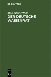 Book cover of Der Deutsche Waisenrat by Max Simmerthal