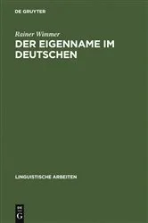 Book cover of Der Eigenname im Deutschen by Rainer Wimmer
