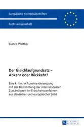 Book cover of Der Gleichlaufgrundsatz – Abkehr oder Rueckkehr? by Unknown