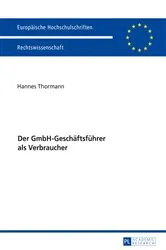Book cover of Der GmbH-Geschaeftsfuehrer als Verbraucher by Hannes Thormann