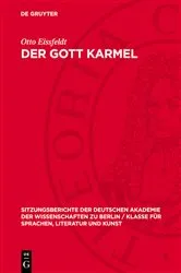 Book cover of Der Gott Karmel by Otto Eissfeldt