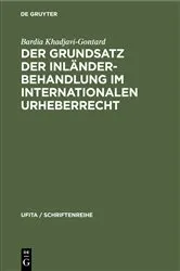 Book cover of Der Grundsatz der Inländerbehandlung im internationalen Urheberrecht by Unknown