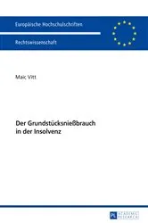 Book cover of Der Grundstuecksnießbrauch in der Insolvenz by Maic Vitt