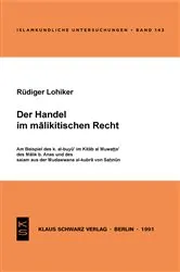 Book cover of Der Handel im malikitischen Recht by Rüdiger Lohlker