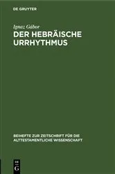 Book cover of Der hebräische Urrhythmus by Ignaz Gábor