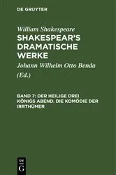 Book cover of Der heilige drei Königs Abend. Die Komödie der Irrthümer by Johann Wilhelm Otto Benda