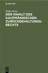 Book cover of Der Inhalt des kaufmännischen Zurückbehaltungsrechts by Unknown