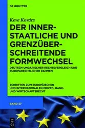 Book cover of Der innerstaatliche und grenzüberschreitende Formwechsel by Unknown