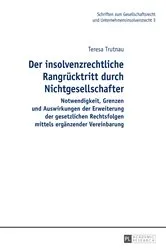 Book cover of Der insolvenzrechtliche Rangruecktritt durch Nichtgesellschafter by Hans-Friedrich Müller