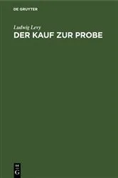 Book cover of Der Kauf zur Probe by Unknown
