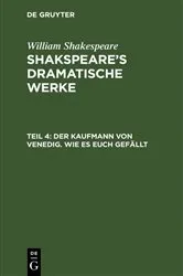 Book cover of Der Kaufmann von Venedig. Wie es euch gefällt by August Wilhelm Schlegel