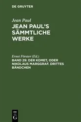 Book cover of Der Komet, oder Nikolaus Marggraf. Drittes Bändchen (3rd ed.) by Ernst Förster