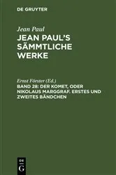 Book cover of Der Komet, oder Nikolaus Marggraf. Erstes und zweites Bändchen (3rd ed.) by Ernst Förster