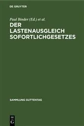 Book cover of Der Lastenausgleich Sofortlichgesetzes by Unknown