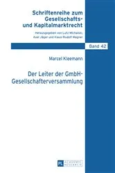 Book cover of Der Leiter der GmbH-Gesellschafterversammlung by Lutz Michalski