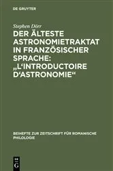 Book cover of Der älteste Astronomietraktat in französischer Sprache: 