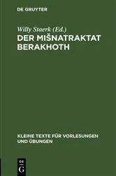 Book cover of Der Mišnatraktat Berakhoth by Willy Staerk