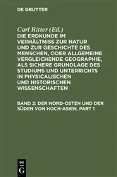 Book cover of Der Nord-Osten und der Süden von Hoch-Asien (2nd ed.) by Carl Ritter