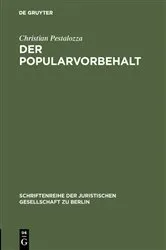 Book cover of Der Popularvorbehalt by Unknown